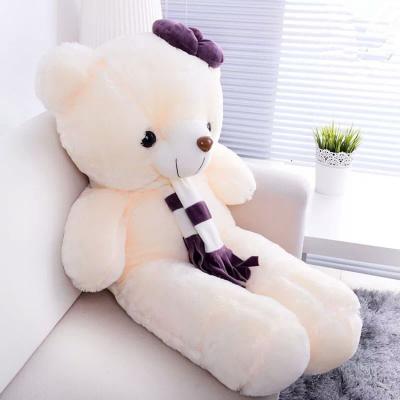 China Big Lovely Cute Plush Toy 80 Cm White Teddy Bear For Girl for sale