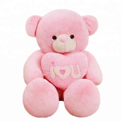 China Custom Plush Toy OEM Manufacturer Pink Color Teddy Bear for sale