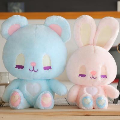 China Soft Plush Light Color Rabbit Stuffed Animal Valentine Gift For Women for sale