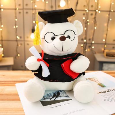 China 18cm teddy bear plush toy in 4 colors as a graduation gift for sale