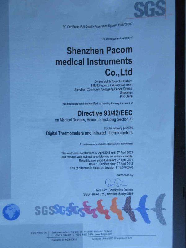 CE - Shenzhen Pacom Medical Instruments Co., Ltd.