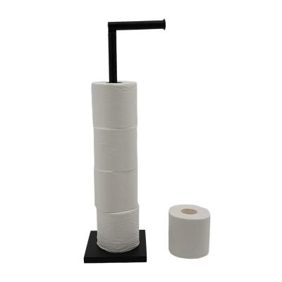 China Free Standing Toilet Paper Roll Holder Stainless Steel Toilet Paper Roll Storage Floor Stand Holder for sale