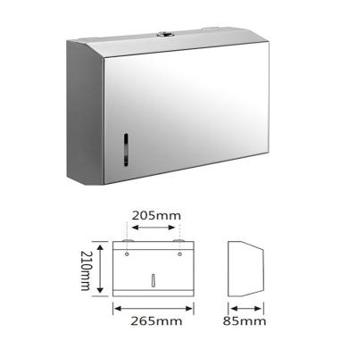 China Tissue Tape Dispenser Wall Mount Pull Hand Paper Towel Dispenser Large Capacity Stainless Steel Tissue Paper Dispenser Triple Center Roll Multifold for sale