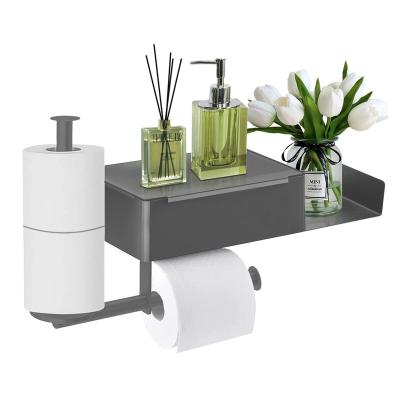 China Wall Mounted Type Professional Roll Holder Factory Universal Toilet Paper Holder Can Be Assembled And Stored Tissue Box Phone Holder for sale