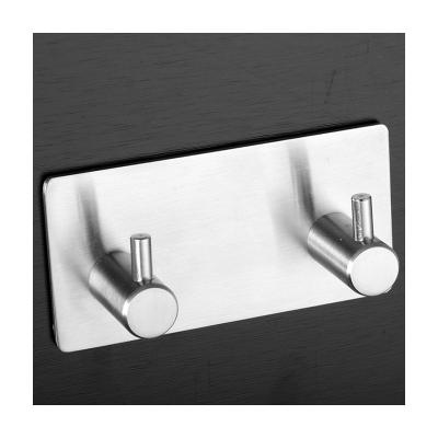 China Long Robe Towel Brass Double Robe Hooks Soft Universal Robe Hook Self Adhesive Wall Mounted Hanging Robe Clothes for sale