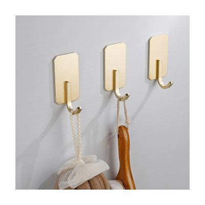 China Durable Waterproof Rustic Aluminum Long Robe Hanger Single Hooks Coat And Self Adhesive Wall Mounted Hat Hook Towel Hook for sale