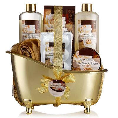 China Floral Fragrance Best Quality Gift Set Bath Organic Beauty Bath Set OEM Bath Gift Set For Shower for sale