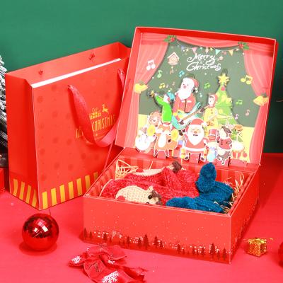 China Custom Logo Large Storage Decorative Materials Christmas Gift Kids Recycled Baby Clothing Paper Packaging Box for sale