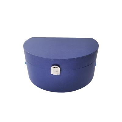 China Recyclable Factory Custom Blue Semicircular Box With Buttons for sale