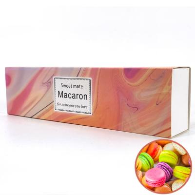 China Wholesale Custom Pink Recyclable Luxury Mini Chocolate Macaron Favor Gift Boxes Packaging With PVC Insert for sale