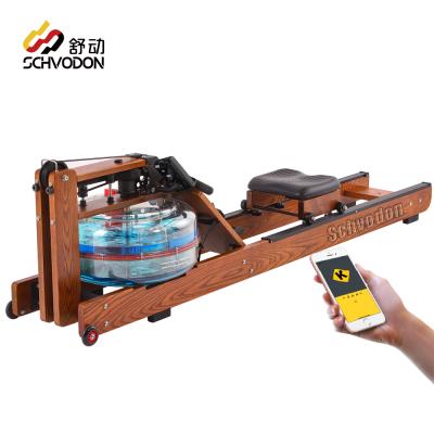 China Schvodon Universal Water Resistance Rowing Machine Wooden Training Equipment Adjust Water Tank Rowing Exercise Machine OEM Rower for sale