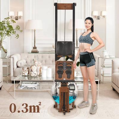 China Universal Water Rowing Machine with Bluetooth Monitor Solid Wood Rower Machine for Gyms Home Use for sale