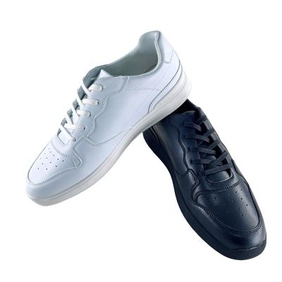 China Eco-friendly pure white color eco-friendly fashion trend leatherette Korean trend skateboard shoes for sale