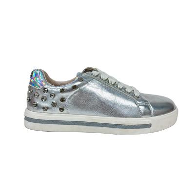 China Fashion Trend White Waist Increasing Laser Ladies Glitter Casual Glass Diamond Bling Women Shoes for sale