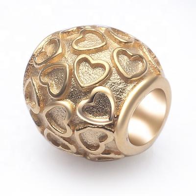 China METAL Guangzhou Jewelry Factory 18k Gold Plated Love Heart Charm for sale