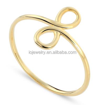 China Simple Design Stainless Steel Mens Gold Ring , Plain Gold Palated Ring for sale