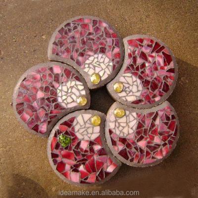 China Plastic Concrete Molds Plastic Pathmate Round And Stepping Paver Gibbous Shaped Stone Molds for sale