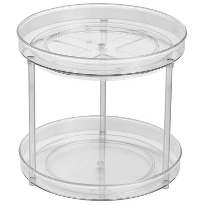 China PIVOT 23cm Storage Organizer Rotating Two Tier Storage Container Organizer for sale