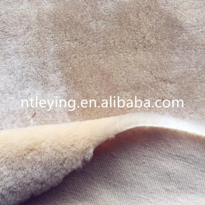 China Hot sale 20%beige color artificial wool fabric for auto upholstery 'Ugg boots' LYWB002 for sale