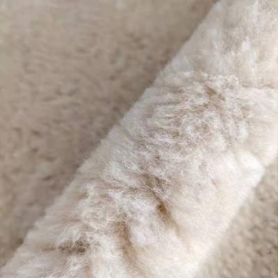 China Wholesale 20% Luxury Wool Snow Boots Plush Faux Fur Fabric for sale