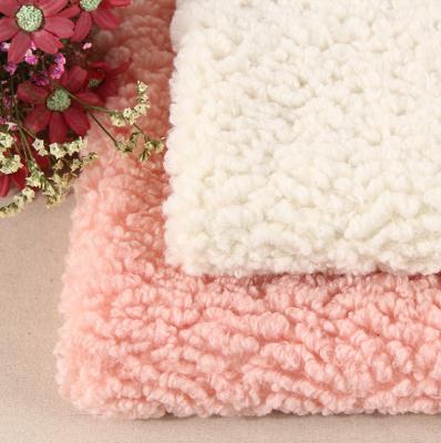 China Auto Upholstery IN STOCK! ! ! Hot sale 100%polyester soft faux fur imitation sherpa fabric for coat LYFS019 hometextile for sale