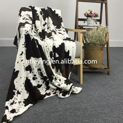 China High Quality Super Soft Throw Blanket Super Soft Throw Blanket Cow Print Home Blanket LYB013 for sale