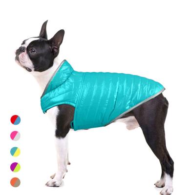 China Wholesale Sustainable Light Weight Winter Double Sided Reflective Windproof Warm Pet Clothes Dog Jacket for sale