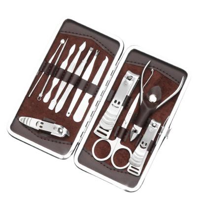 China Tool Kit Pedicure Manicure Nail Set Stainless Steel Scissors 12pcs Pedicure Set Manicure Set for sale