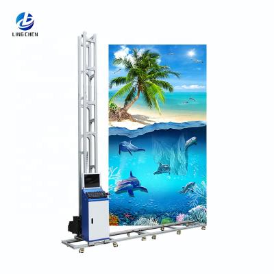 China Indoor Outdoor Automatic Vertical Painting Material Tools 3D Printer Wall Painting Inkjet Advertising 5d Printing Equipment In for sale