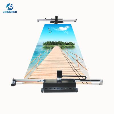 China Fully automatic intelligent graffiti paint machine parking lot floor painting machine garage inkjet printer base for sale