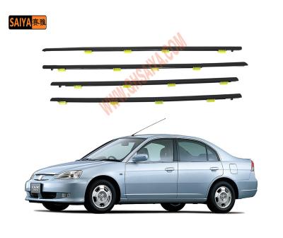 China High quality PVC + glass external STEEL Chinese factory door bead molding for Honda Civic 2001-2005 for sale