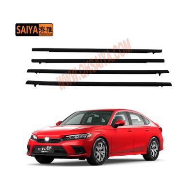 China PVC + STEEL AUTO PARTS Window Beads Seal Belt Car Outside Weather Barring Molding Trim For Honda Civic 72450-T20-A11 72410-T20-A11 for sale