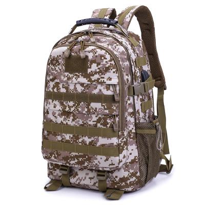 China Waterproof Mountaineering Outdoor Sport Climbing Travel Camouflage Oxford Backpack Molle Bag 3D Military Tactical Backpack for sale