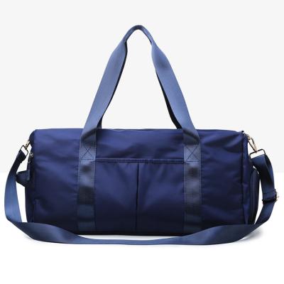 China Multifunctional Custom Nylon Logo Sports Gym Bag Waterproof Wet Dry Separation For Men for sale