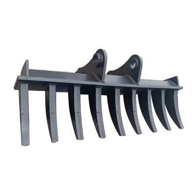 China Excavator Hot Sale 1-50ton excavator root rake forkubota k 0870-3 Excavator Ripper Rake For Digging for sale