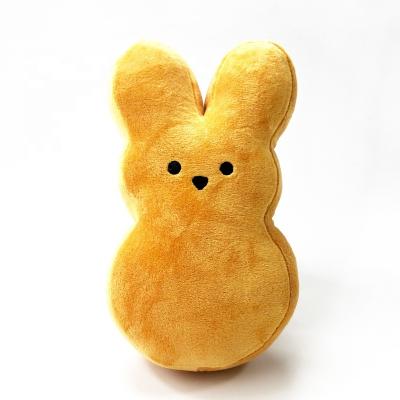 China Fast Shipping 7 Inch Easter Bunny Main Holder Ect Peeps Bunny Plush Toys Stuffed Toy Plush Peeps For Girls for sale