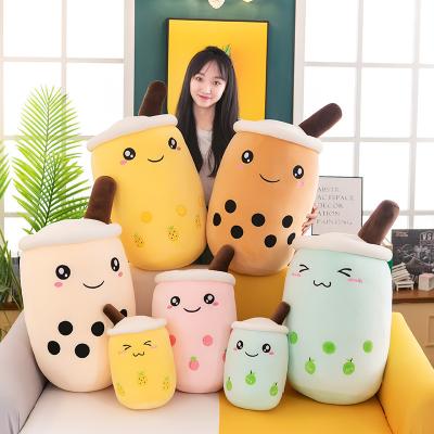 China Cute custom plush boba plush toy stuffed boba tea plush pillow for sale