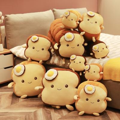 China Plush IN STOCK Wholesale High Quality Toast Long Small Bread Sliced ​​Shape Pillow Butter Food Soft Kawaii Cute Funny Stuffed Plush Toy for sale