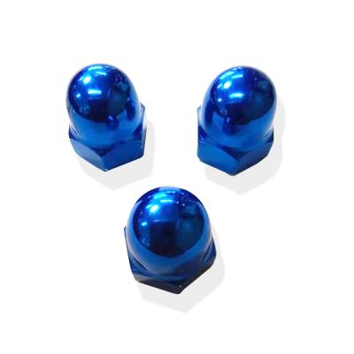 China Heavy Industry Newest Blue Stainless Steel Dome Nut for sale