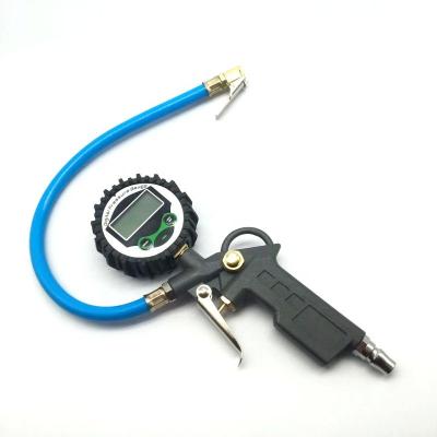 China Factory new high precision digital tire pressure gauge with head car inflatable tire pressure monitor obviously count to add compressor gun for sale