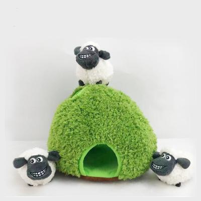 China Interactive Stocked Stuffed Dog Squeaky Pet Toy Dog Toy for sale