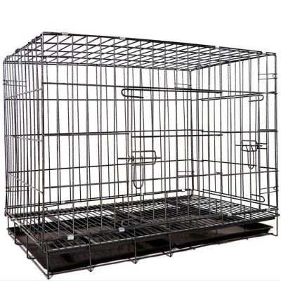 China Stocked Dog Cage Medium Large And Small Dogs Iron Folding Cage Thick Dog Establishments for sale