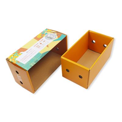 China Wholesale Customized Recyclable Corrugated Cardboard Packaging Box Fruit Gift Box Recyclable Hard Lid Independent Gift Box for sale