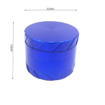 China Aluminum Alloy Herb Tobacco Grinder (Custom Logo Label Zinc Alloy Metal /Zinc New Package) 63mm 2.5inch for sale