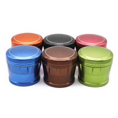 China Zinc Alloy Spice Herb Grinder With Pollen Catcher 4 Layers 63MM Aluminum Smoking Herb Grinder for sale