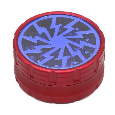 China 63MM Zinc Alloy 2 Parts Layer Tire Shape Herb Grinder Tobacco Luxury Pink Aluminum Grinder F131 for sale