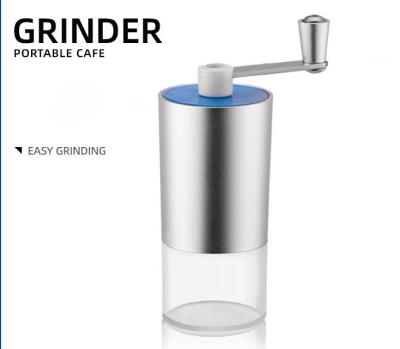 China Portable Car Stainless Steel Body Burrs Mini Ceramic Adjustable Coffee Grinder Tool Portable Manual Coffee Grinder for sale