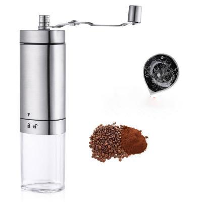 China Hot Selling Car Portable Manual Coffee Grinder Stainless Steel Coffee Machine With Silicone for sale