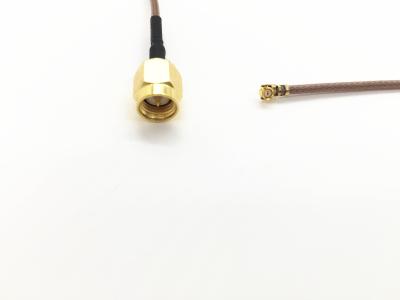 China Mini-PCI zu Zopf-Antennen-Wi-Fi Koaxial-RG -178 SMA männliches dämpfungsärmem Kabel zu verkaufen