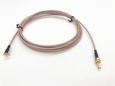 China MMCX rechtwinkliger Stecker SMB-zum weiblichen geraden Rf-Kabel RG 178 zu verkaufen